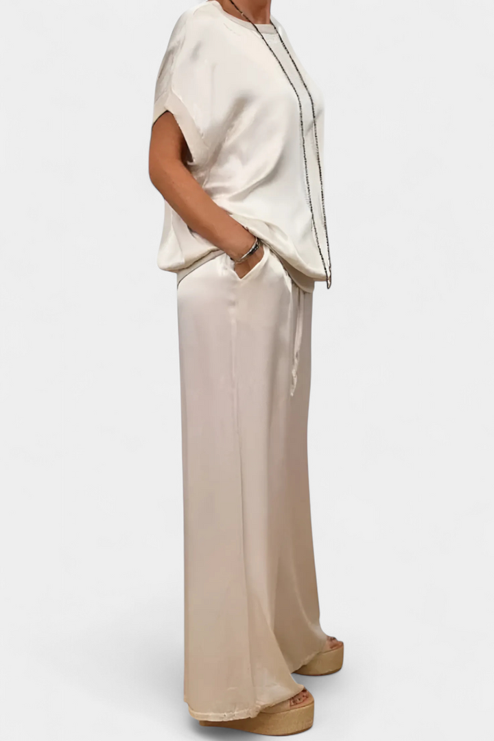 Conjunto de Primavera Blasa de Duas Peças com Estilo Sofisticado