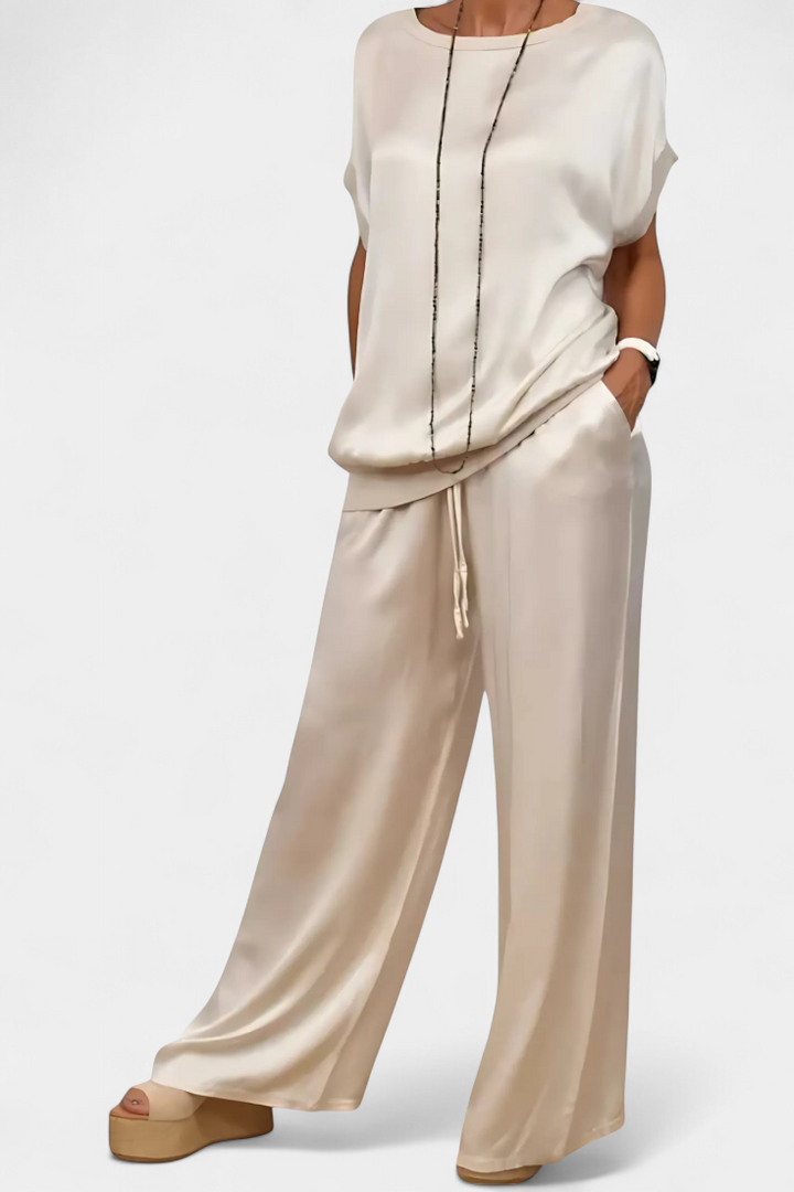 Conjunto de Primavera Blasa de Duas Peças com Estilo Sofisticado