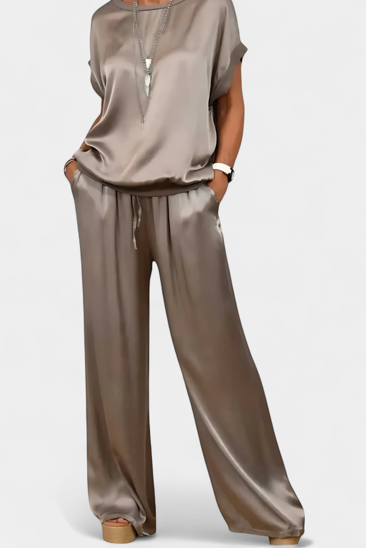 Conjunto de Primavera Blasa de Duas Peças com Estilo Sofisticado