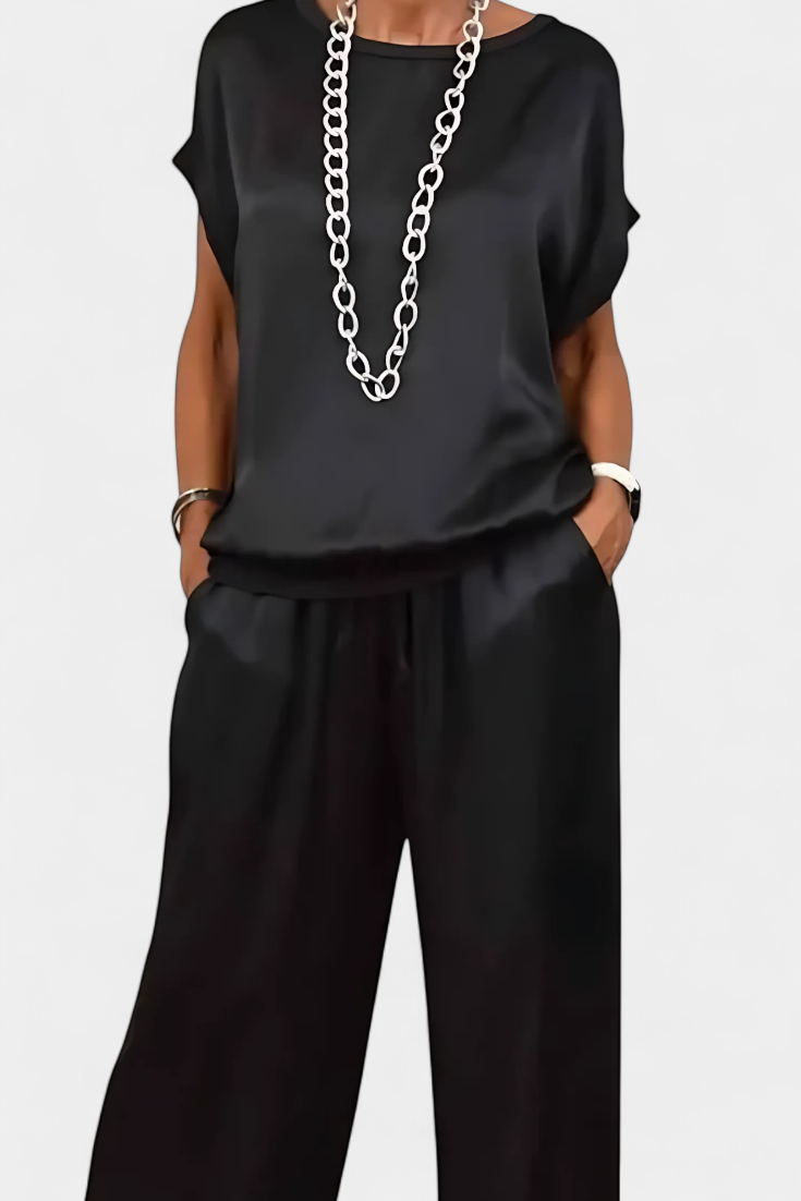 Conjunto de Primavera Blasa de Duas Peças com Estilo Sofisticado