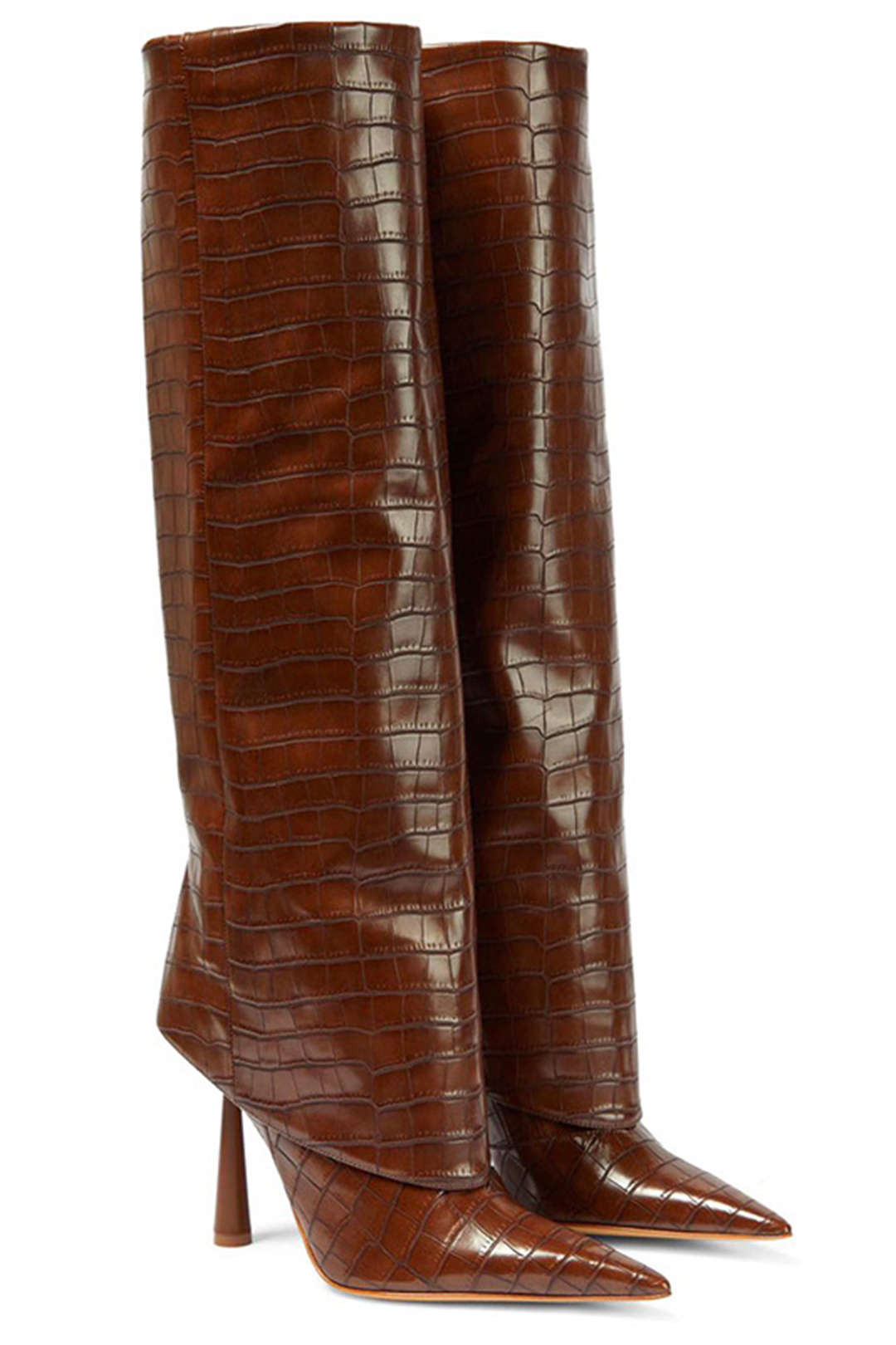 Krokodilo Oda Aukštakulniai Batai su Smailiu Purnu