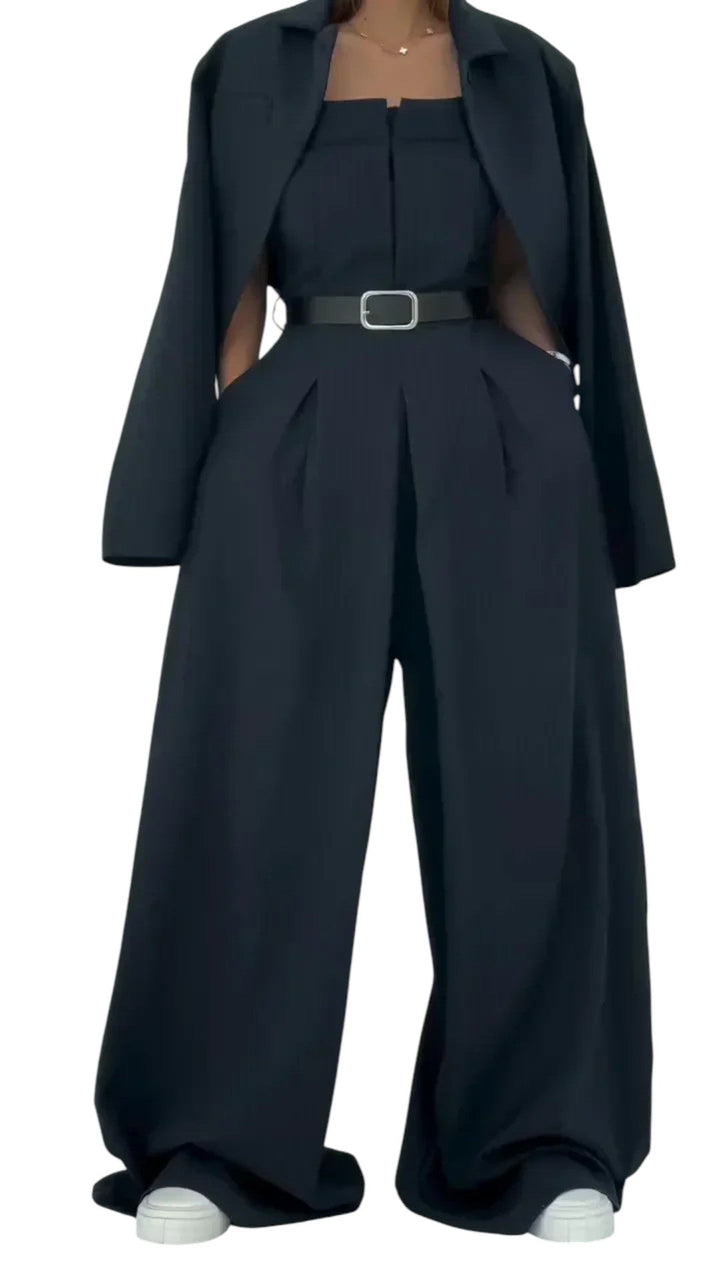 Eclat™ | Conjunto feminino bustier + blazer – Estilo elegante e moderno