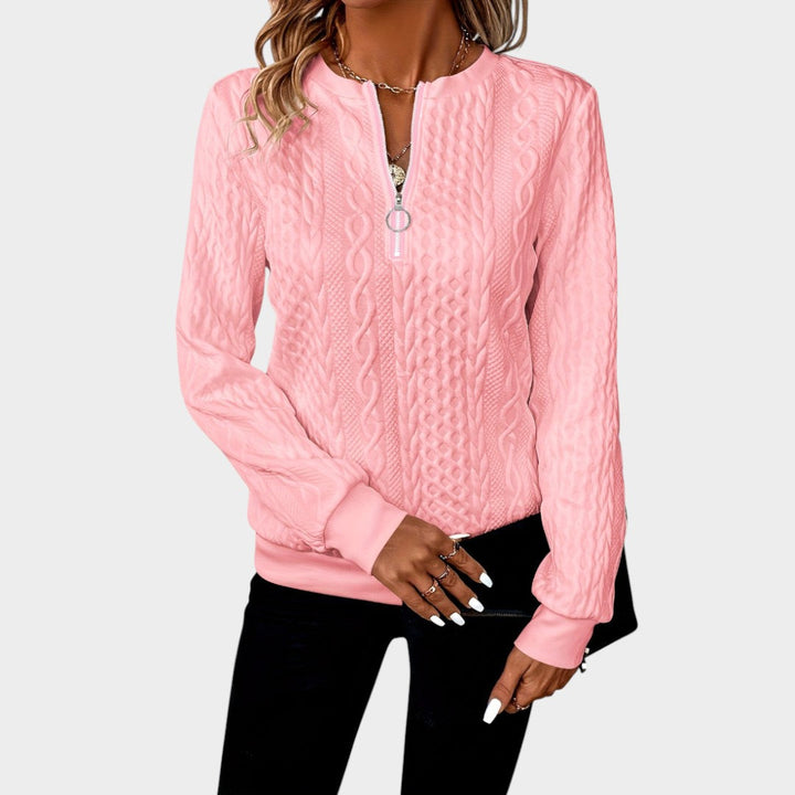 Zoey™ | Minkštas džemperis su užtrauktuku