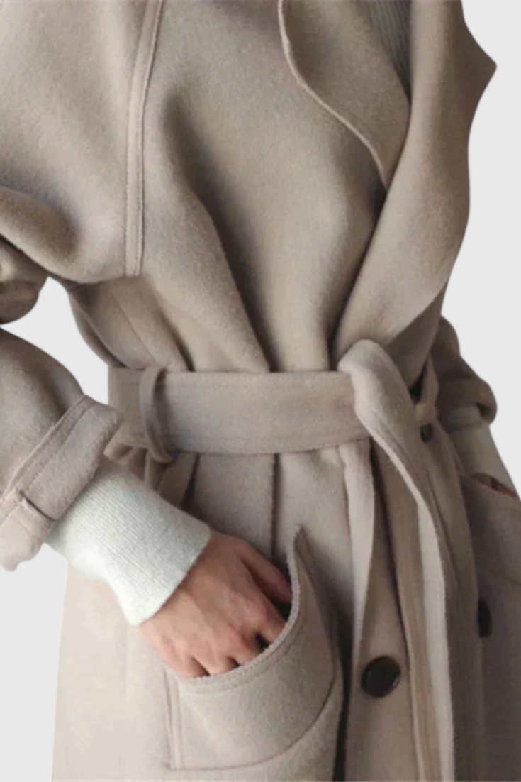 Clara™  | Prabangus vilnos mišinio paltas