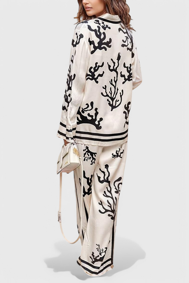 Conjunto de Calças Largas Nazaret com Impressão Artística