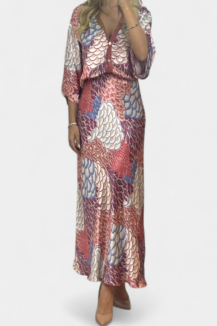 Conjunto de Blusa e Saia de Cauda de Peixe Shae