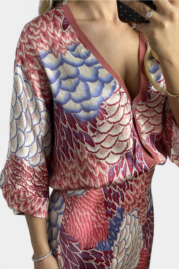 Conjunto de Blusa e Saia de Cauda de Peixe Shae