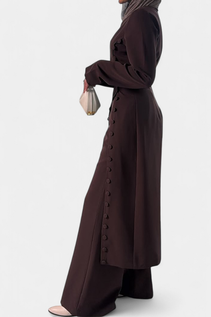 Melissa Klasiska Blusa Macia com Botões e Calças Longas