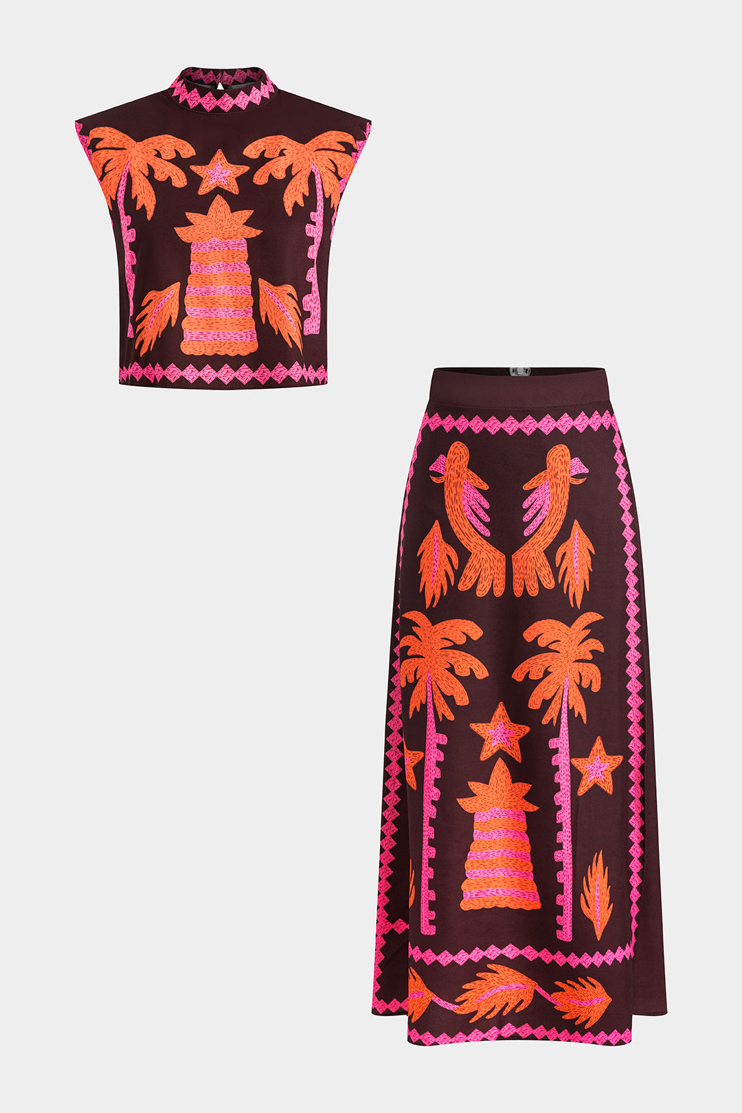 Sloan Topas ir Sijonas Komplektas Kokių Palmių