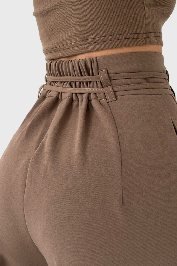 Sophie pločių kojų kelnės su raišteliais