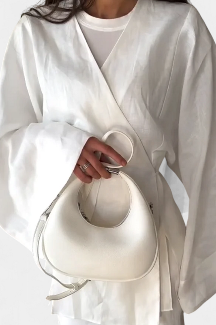 Conjunto Zelda Krekla com Decote em V e Saia com Abertura