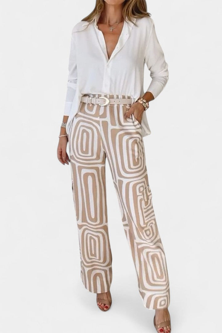 Conjuntos Calla de Duas Peças com Mangas Longas