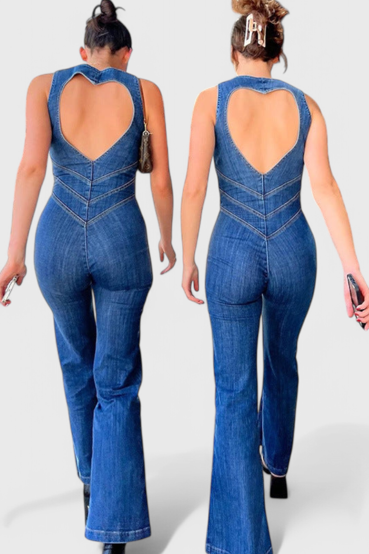 Maisie jeans mono com corte em forma de coração