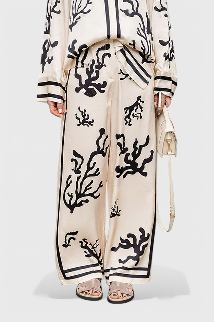 Conjunto de Calças Largas Nazaret com Impressão Artística