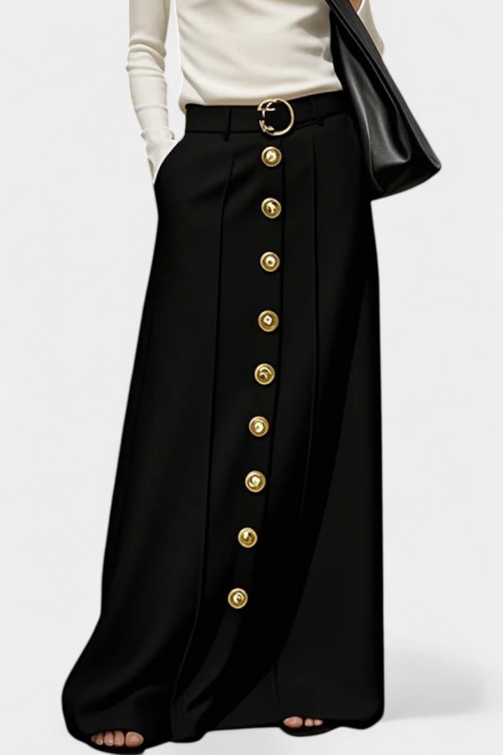 Saias Longas com Botões e Estilo Urbano