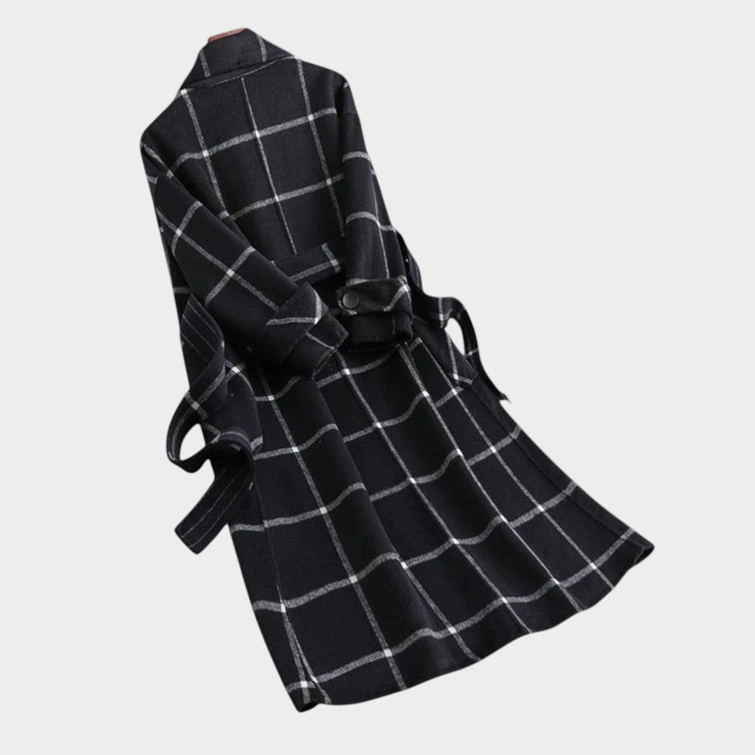 Adriana™ | Klasikinis Žiemos Paltas su Raštu