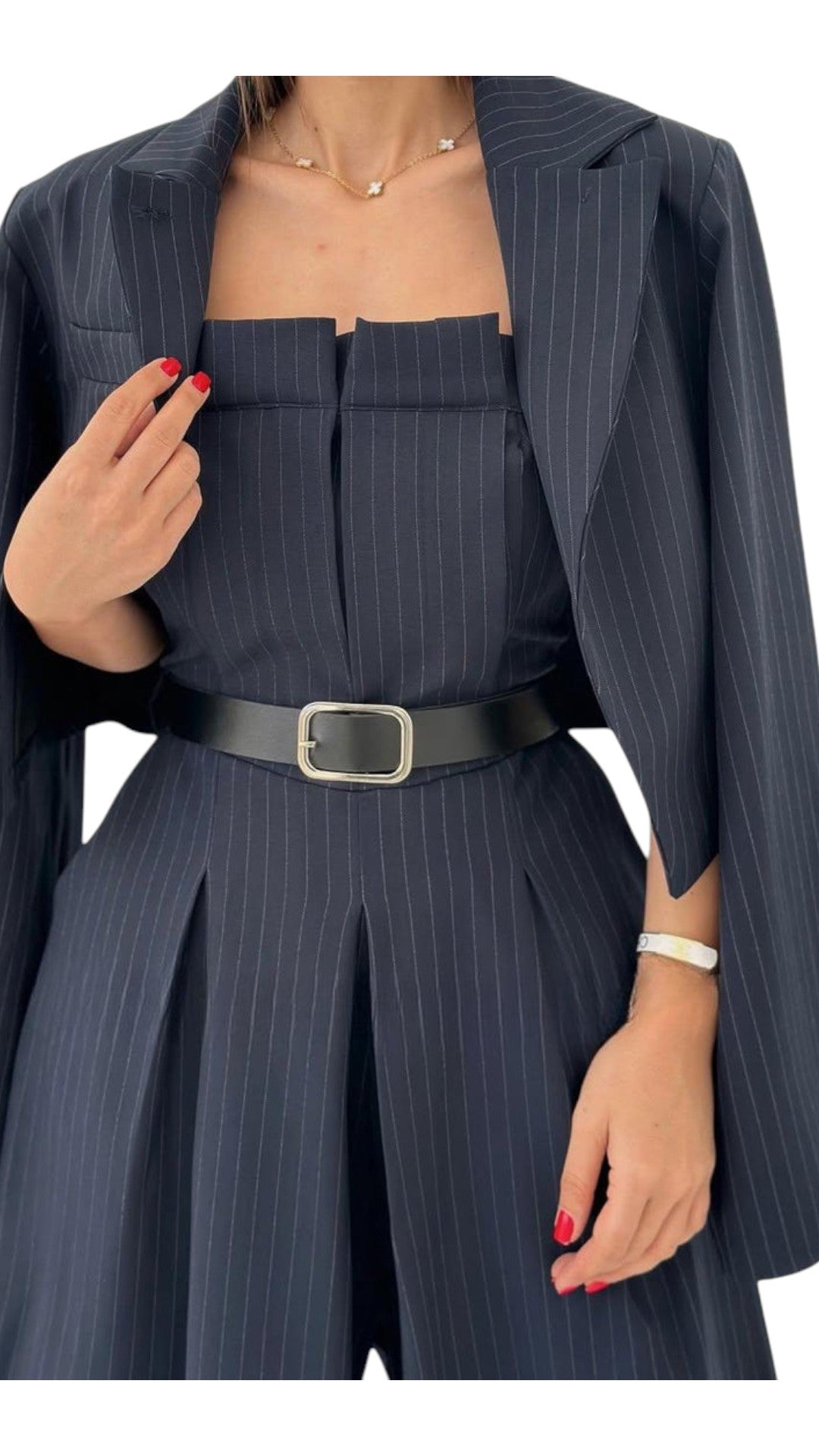 Eclat™ | Conjunto feminino bustier + blazer – Estilo elegante e moderno