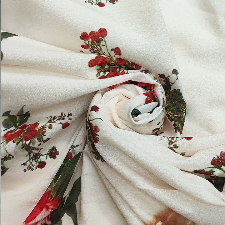 Vestido Maxi Amanda com Decote em V e Mangas Longas