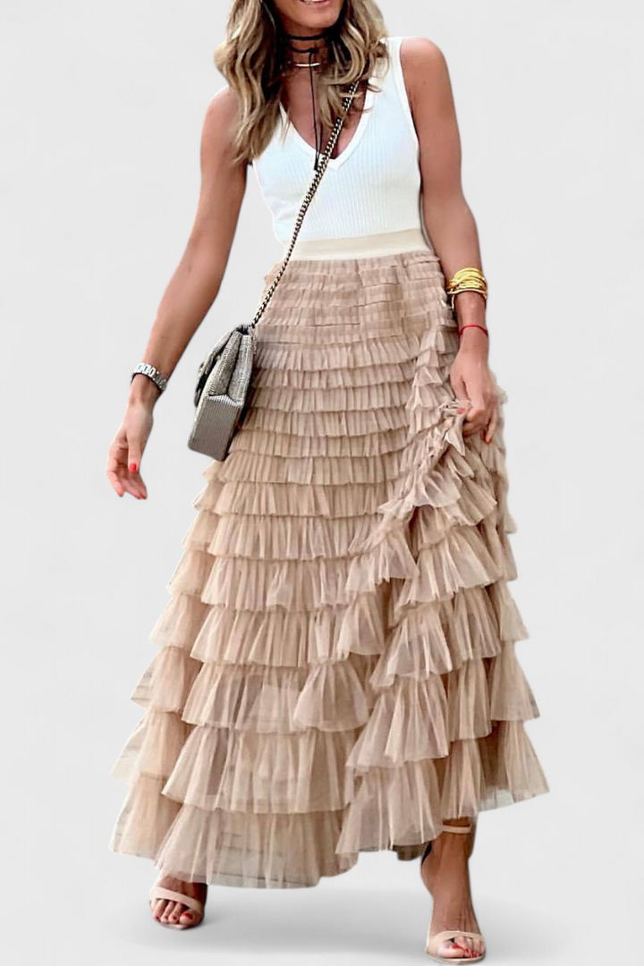 Saia Vintage de Tule Kapucine