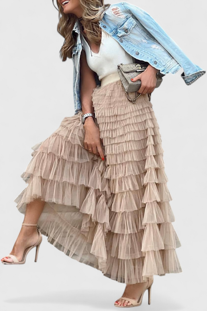 Saia Vintage de Tule Kapucine