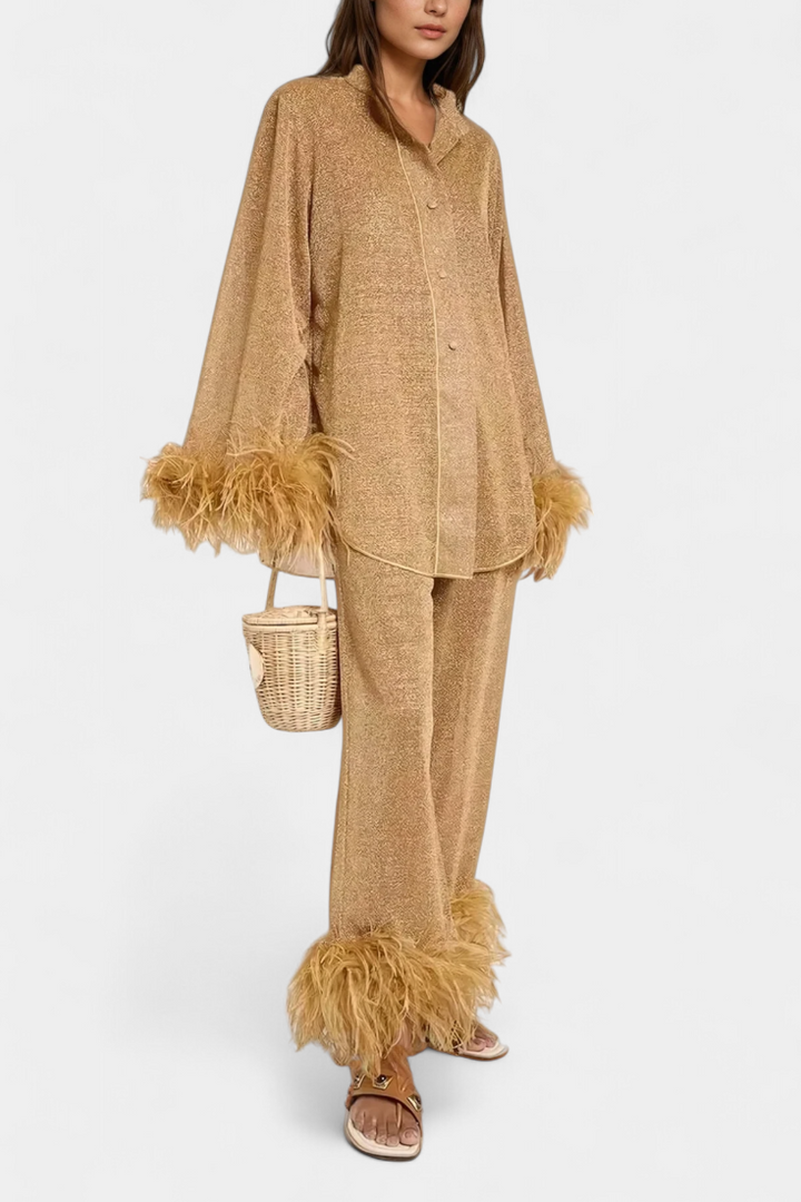 Conjuntos Polina Divu Peças com Colar de Fada Pássaro