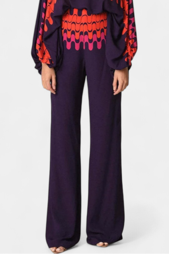 Conjuntos Sybella de Duas Peças com Ombros Descobertos e Calças Largas