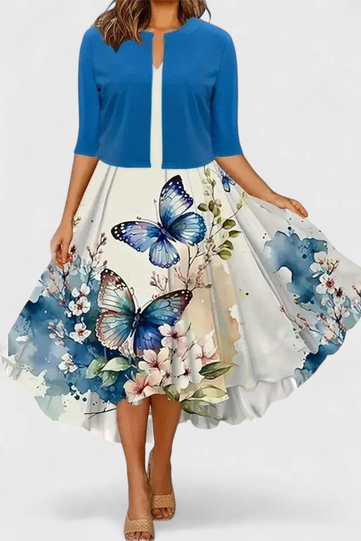 Conjunto de Vestido Midi Estrella com Blazer