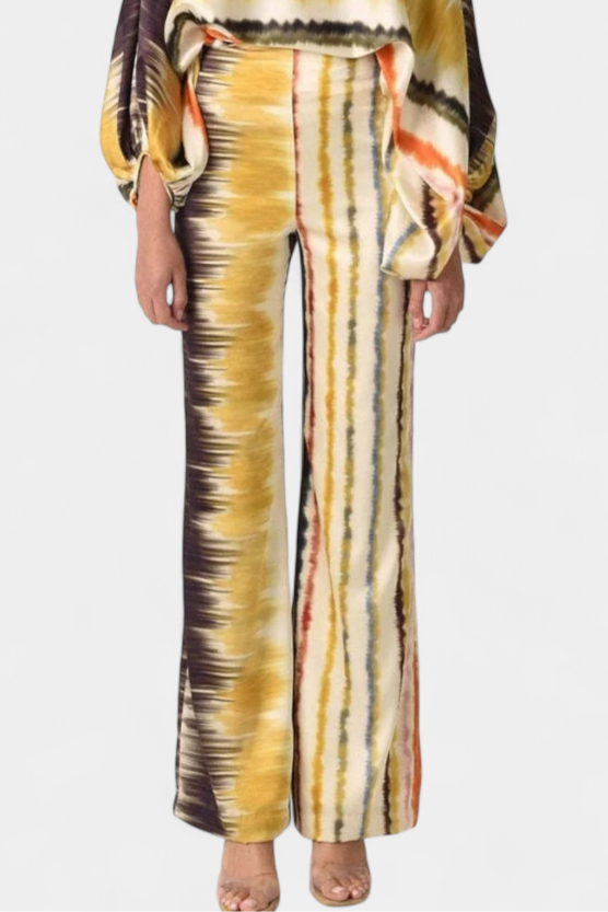 Conjunto Sybella de Duas Peças com Ombros Descobertos e Calças Largas