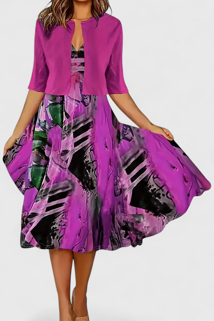 Conjunto de Vestido Midi Estrella com Blazer