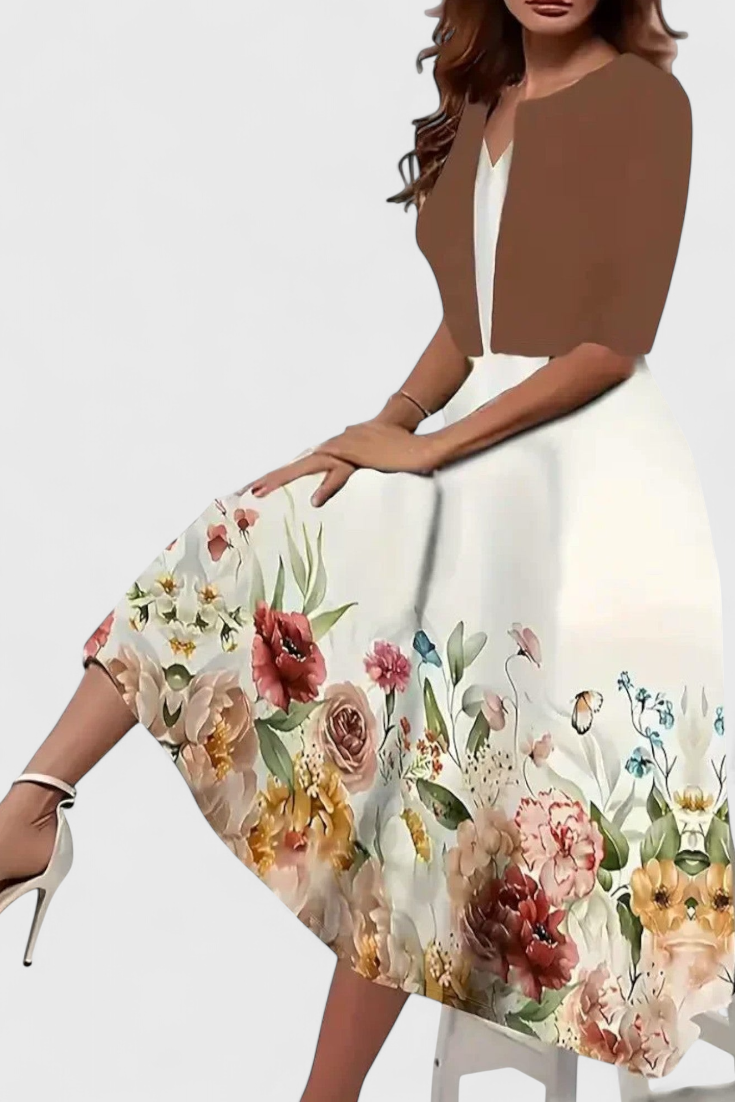 Conjunto de Vestido Midi Estrella com Blazer