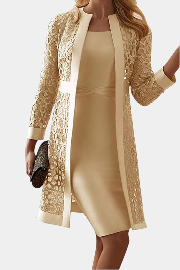 Conjunto de Vestido de Duas Peças Freya com Renda