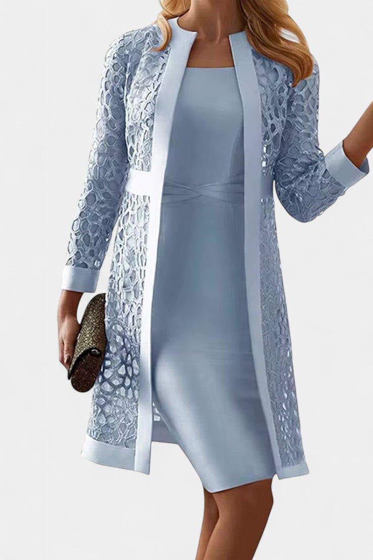 Conjunto de Vestido de Duas Peças Freya com Renda