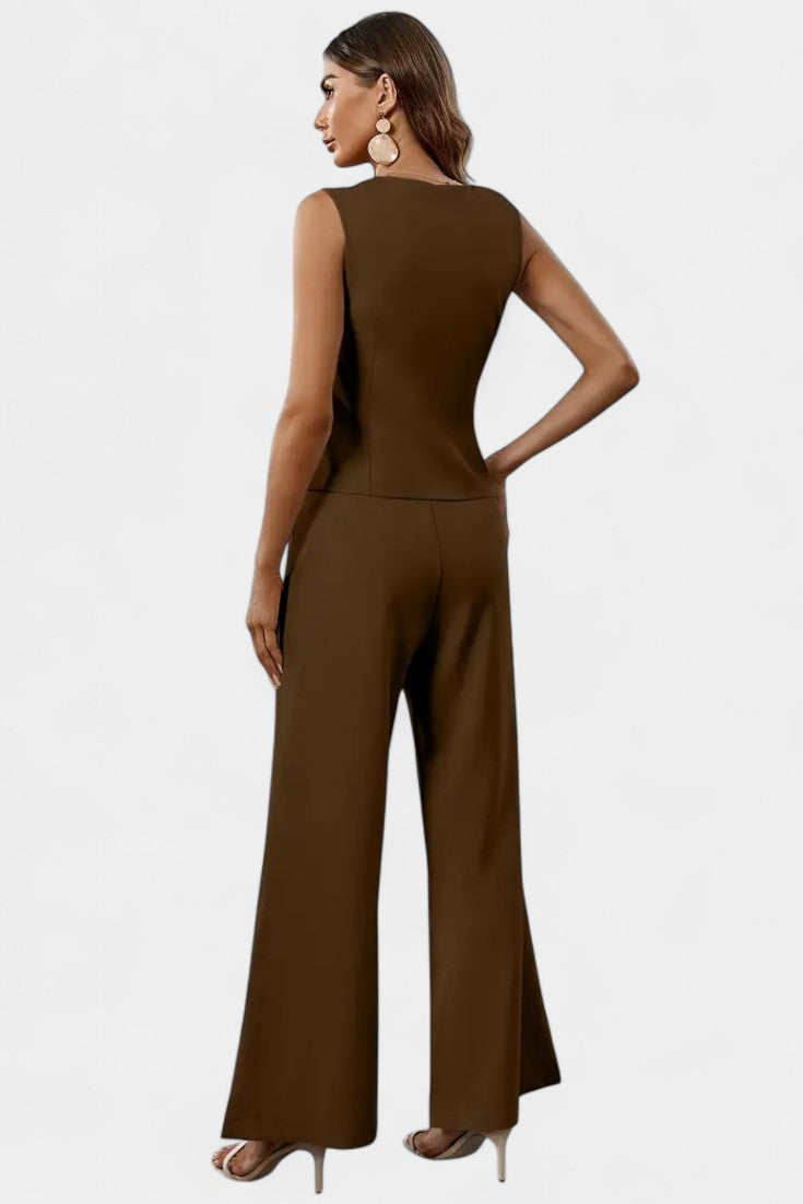 Heskia Be Rankovių Švarkas ir Plati Kelnės