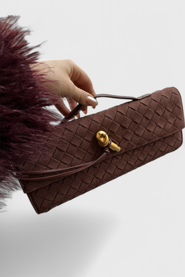 Melanie Klasikinė Suede Peties Rankinė