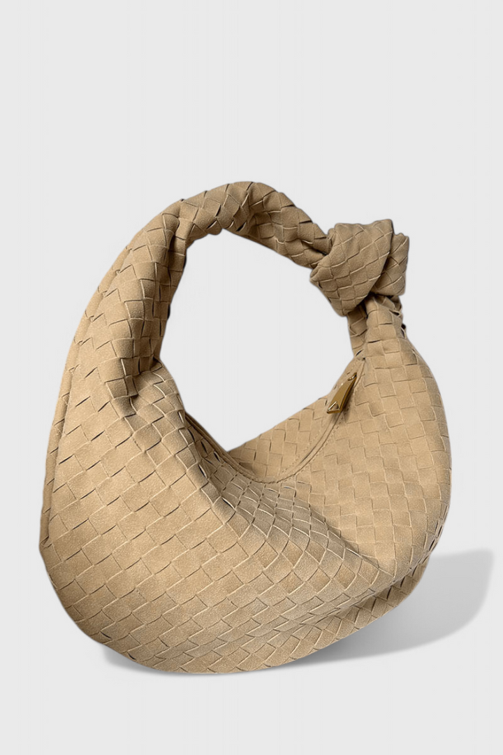 Saco Lilás de Tamanho Médio com Acento de Nó