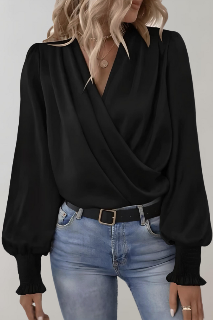 Quinn | Blusa Elegante de Manga Longa com Decote em V