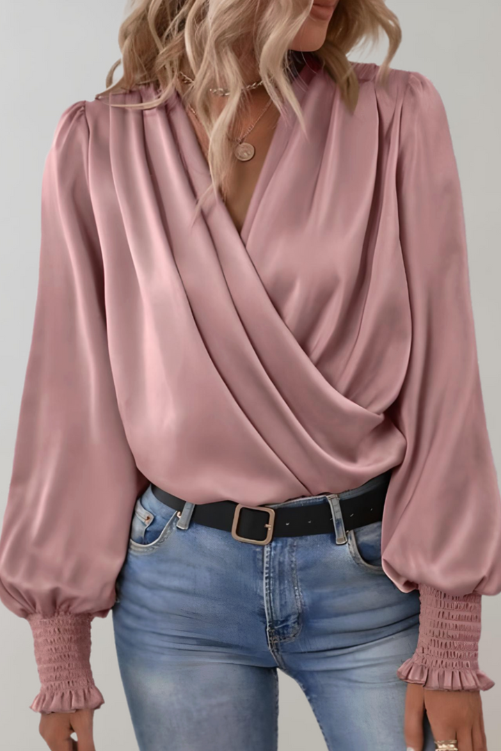 Quinn | Blusa Elegante de Manga Longa com Decote em V