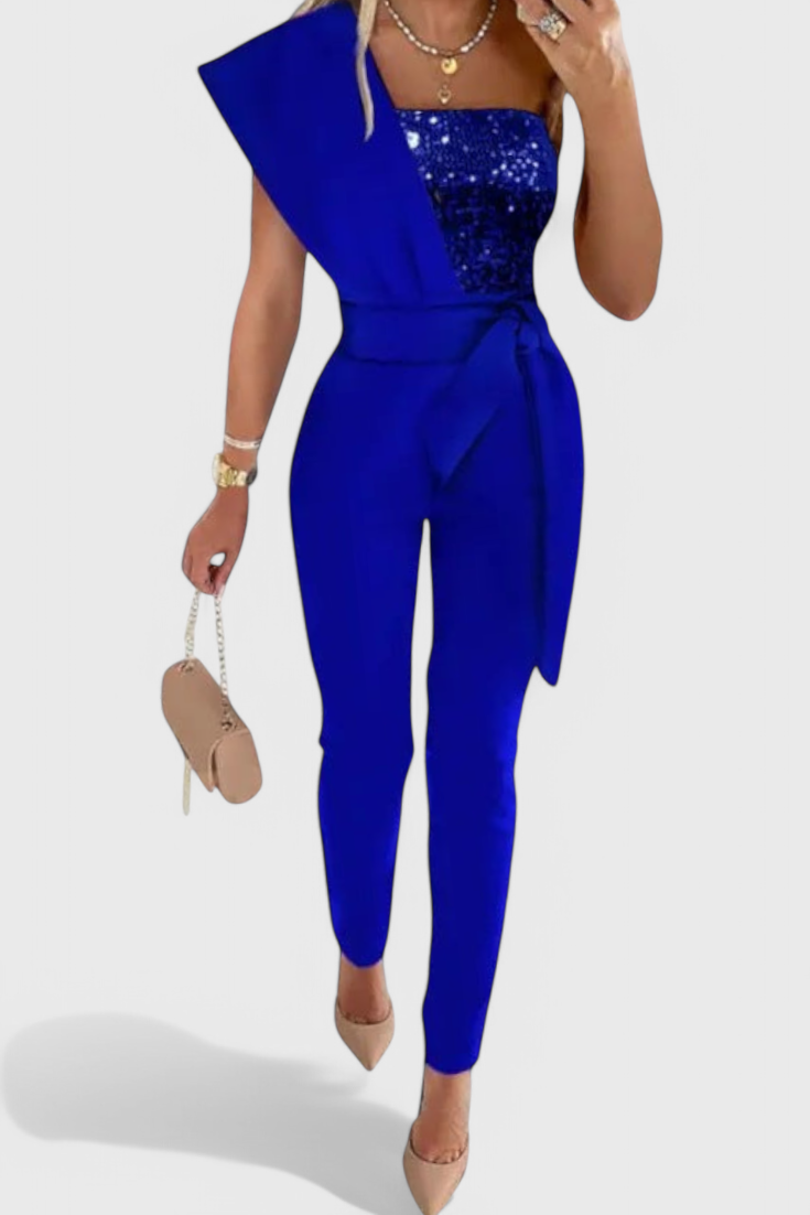 Conjunto de Lantejoulas Layla Viena de Um Ombro