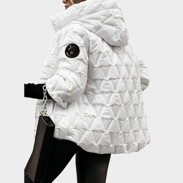 Christina™ | Pataisytos stiliaus striukė su gobtuvu