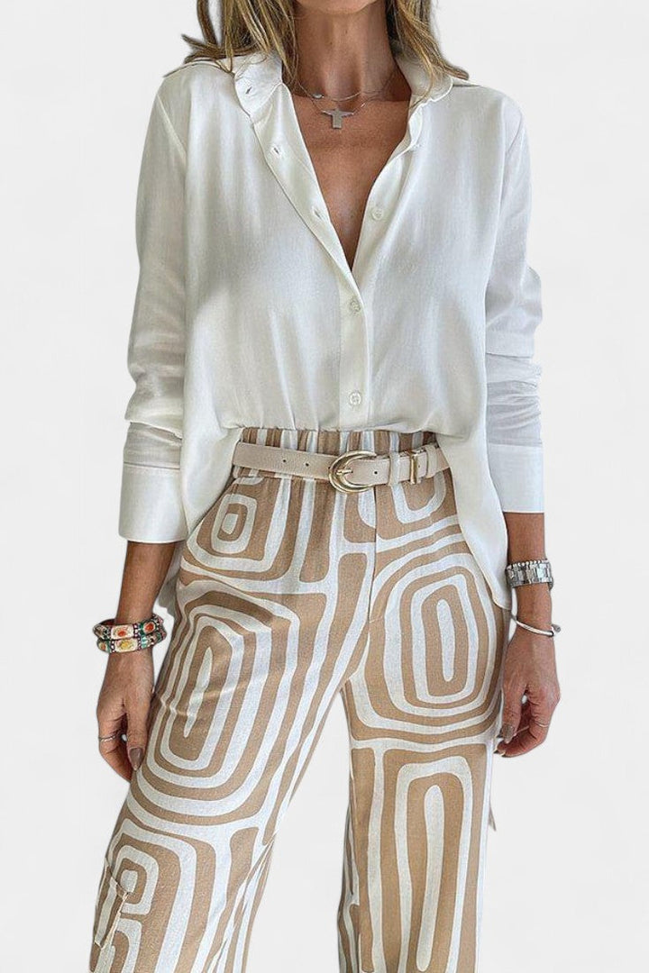 Conjuntos Calla de Duas Peças com Mangas Longas