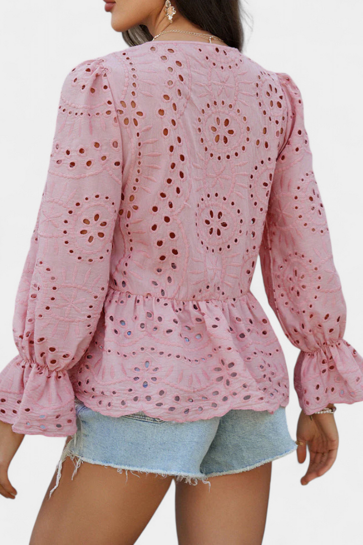 Kayden | Top de Renda Boémia com Corte Fluido