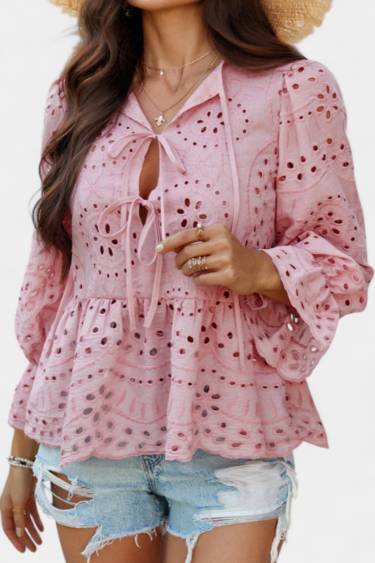 Kayden | Top de Renda Boémia com Corte Fluido