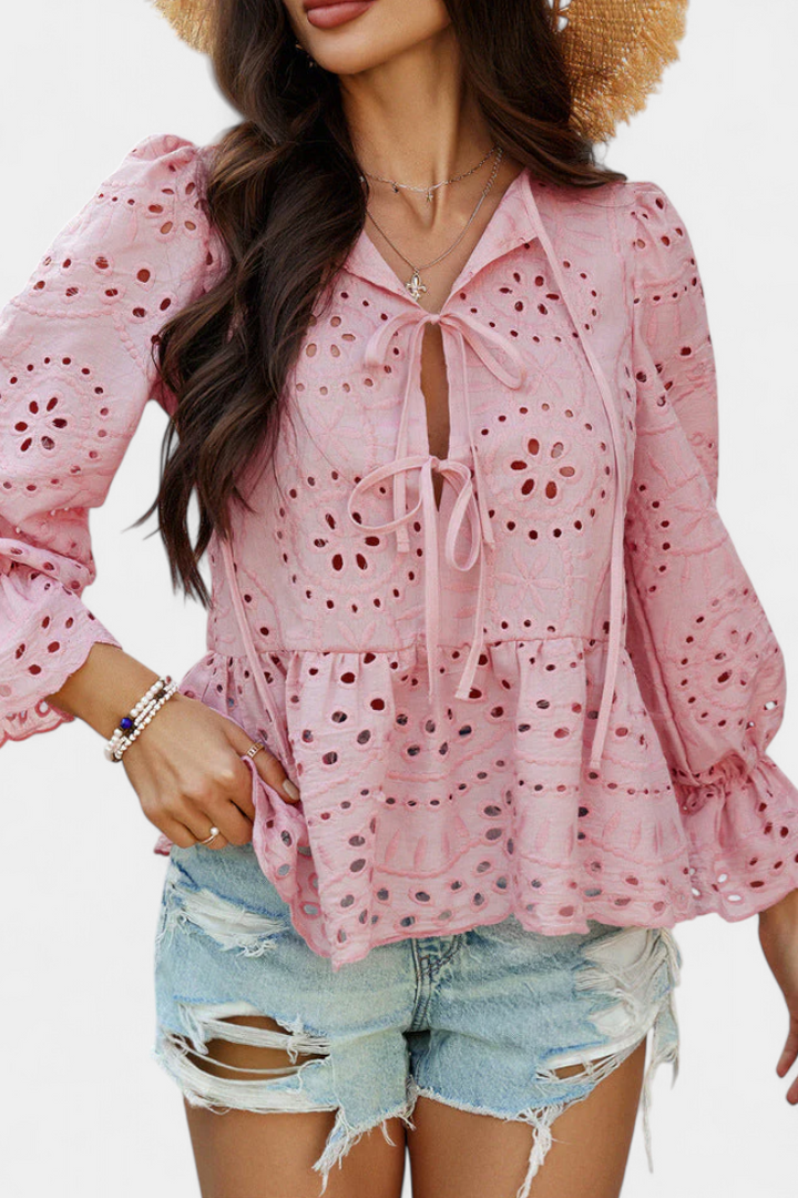 Kayden | Top de Renda Boémia com Corte Fluido