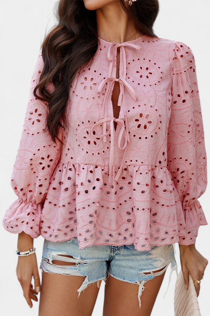 Kayden | Top de Renda Boémia com Corte Fluido