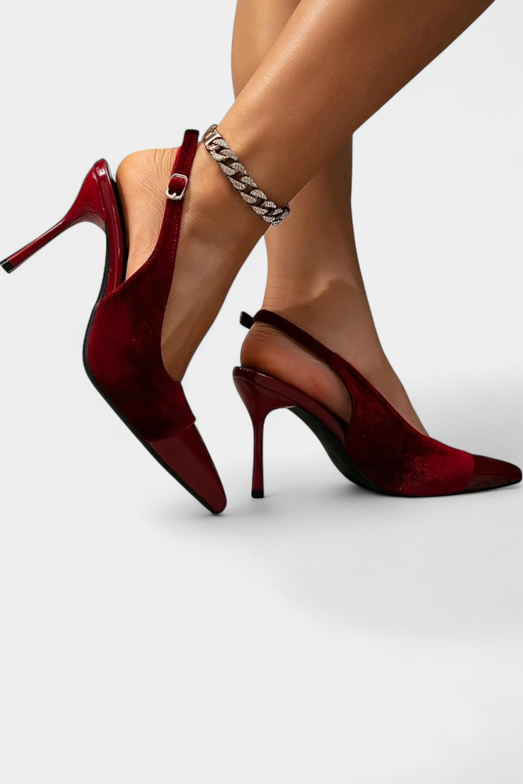 Candice Aksominiai Stiletto Kulniukai su Platforma