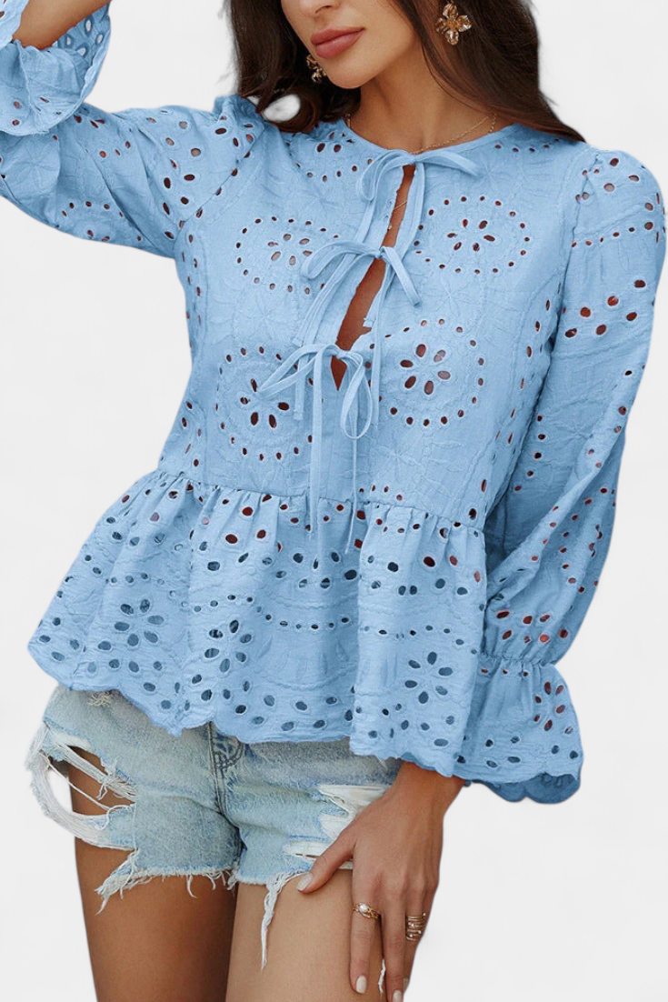 Kayden | Top de Renda Boémia com Corte Fluido