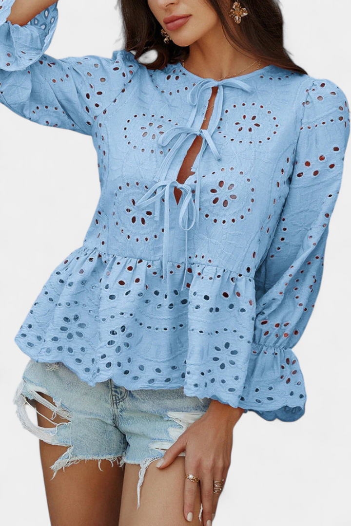 Kayden | Top de Renda Boémia com Corte Fluido