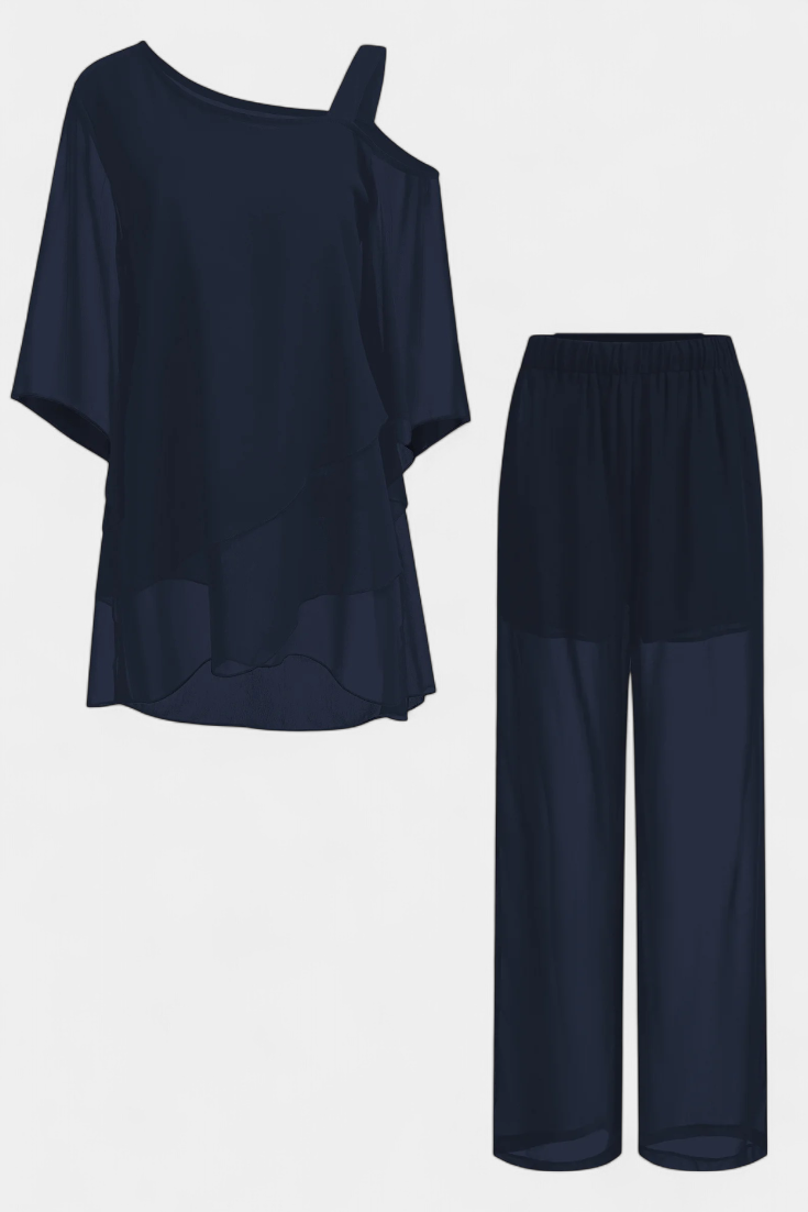 Conjuntos Kitty com Ombros Descobertos e Silhueta Fluida