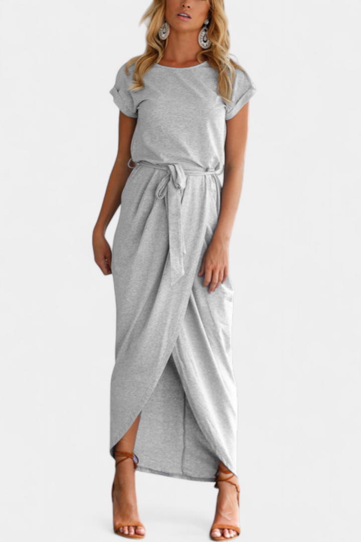 Clarissa Midi Suknelė su Šoniniu Iškirpu