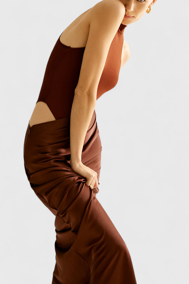 Vestido Mafalda Maxi em Estilo Top de Alças com Silhueta Elegante